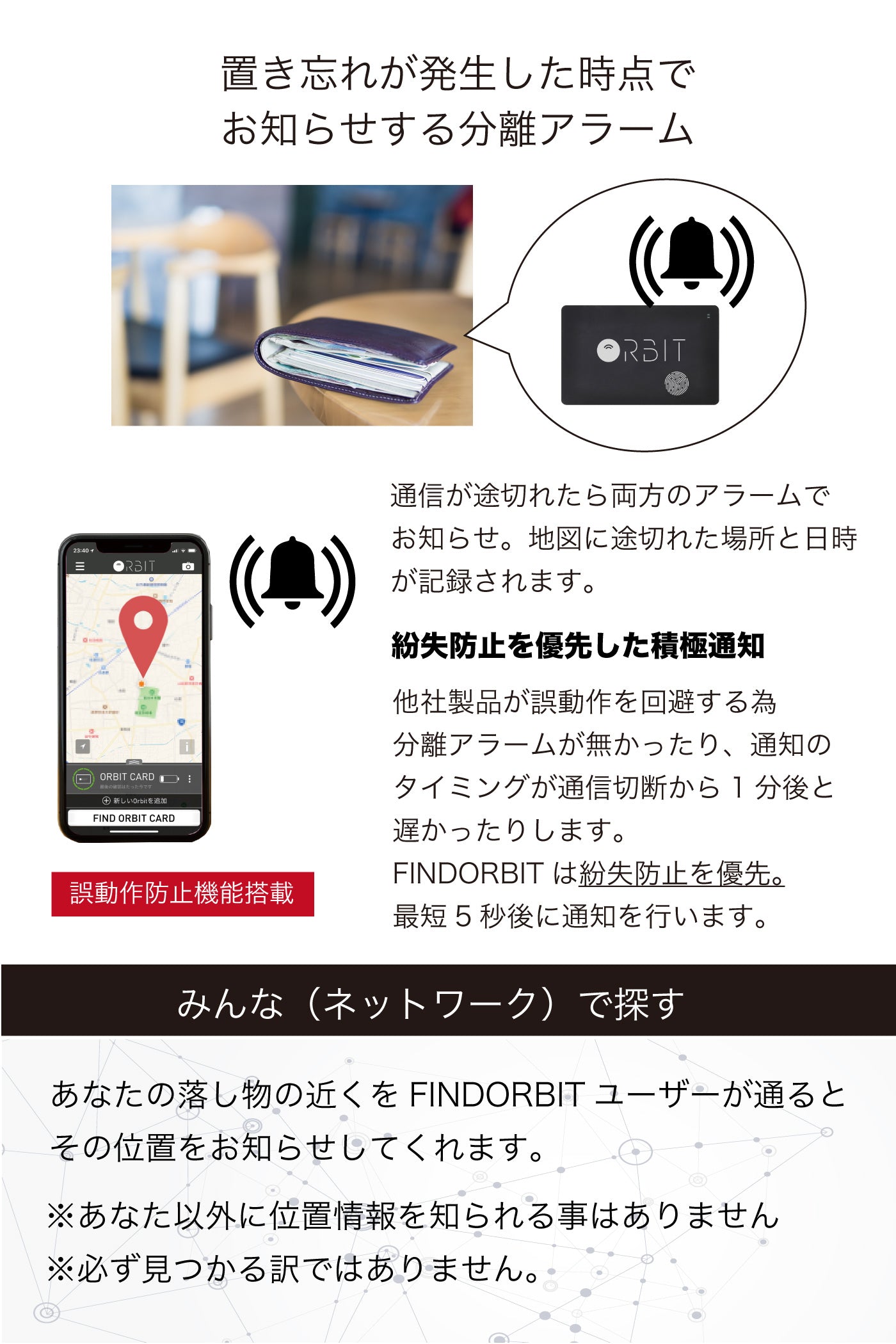 紛失防止タグ FINDORBIT orbit card - OTONA-MONO