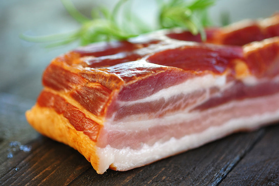 振り塩と立て塩でベーコンを作ってみる