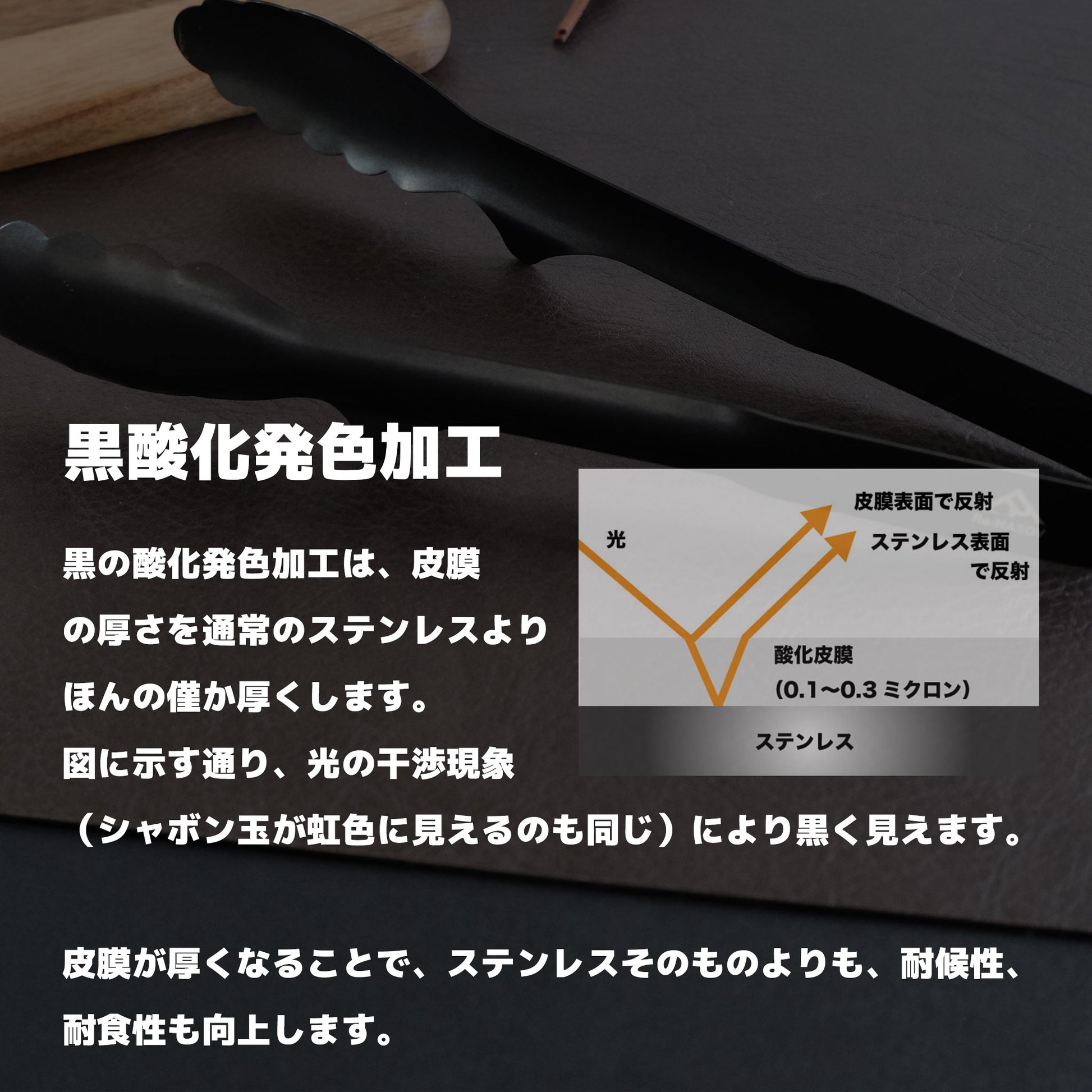 【送料無料】Re:NASOV（レナソブ） 漆黒の24トング｜新素材 ステンレス｜黒酸化発色加工｜食洗機対応｜燕三条製 - OTONA-MONO