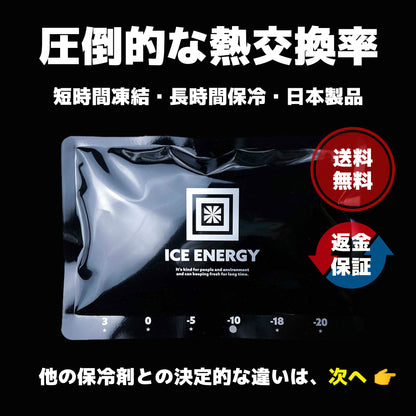 【返金保証付き】アイスエナジー 500 ｜ -10℃ 保冷剤 日本製｜複数購入割引｜送料無料 - OTONA-MONO