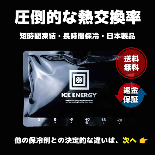 【返金保証付き】アイスエナジー 500 ｜ -10℃ 保冷剤 日本製｜複数購入割引｜送料無料