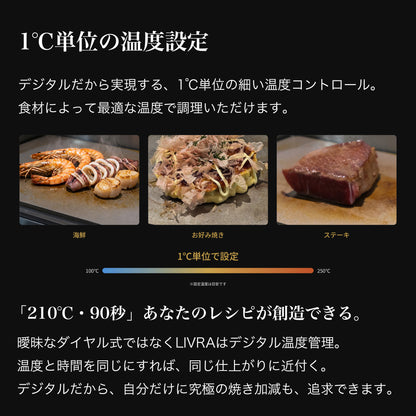 プロの味を、食卓で。本格 鉄板焼き器 LIVRA【8月上旬のお届け分】 - OTONA-MONO
