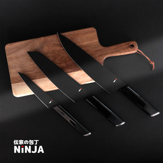 NINJA 包丁｜三徳・牛刀・ペティから選べる｜関の職人が仕立てた黒の逸品 - OTONA-MONO
